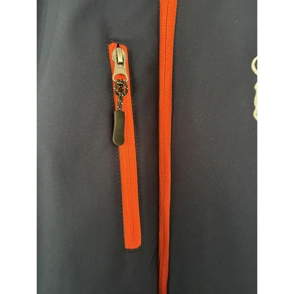 Chicago Bears Jacket Mens Large Navy NFL Football Hooded Softshell Full Zip - Picture 4 of 8